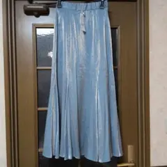 rienda フレアスカート ブルー Sサイズ