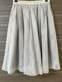 chocol raffine robe チュールスカート　ひざ丈　グレー