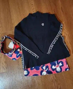 【新品未使用タグ付き】パーリーゲイツ ピンクとブルーの桜柄サンバイザー