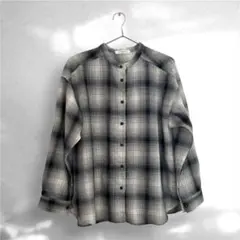 samansa mos2 サマンサモスモス　ノーカラーチェックシャツ