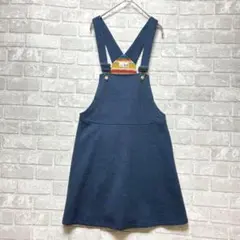 チチカカ ジャンパースカート F ブルー 美品 アジアン 個性的 ストレッチ