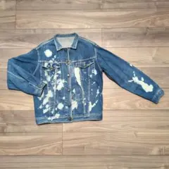 ペイント加工 デニムジャケット オーバーサイズ