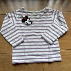プティマイン　petitmain ミニー　ボーダー　ロンT 90