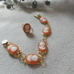 カメオ風デザイン ブレスレット・指輪 セット