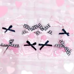 ♥現品のみ♥ 黒×ピンク ホイップデコ トレカデコ 量産型 平成女児