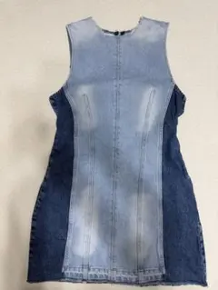 ZARAデニムノースリーブミニワンピース