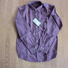 無印　オーガニックコットン ボタンダウン長袖シャツ M