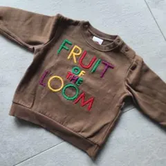 FRUIT OF THE LOOM ブラウン トレーナー 80