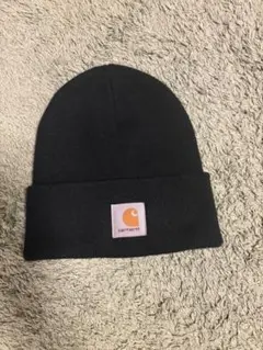 【値下げ交渉可能】Carhartt 黒 折り返しニット帽 stussy