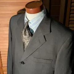 【極美品】HIROKO KOSHINO スーツ ダークグレー A5 日本製