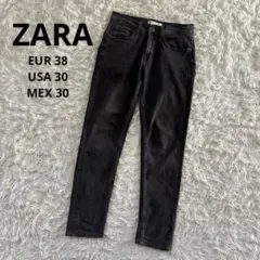 難あり　ザラ　ZARA ブラックデニム　ジーパン　デニムパンツ　EUR38のサムネイル