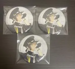 叶 缶バッジ 3個