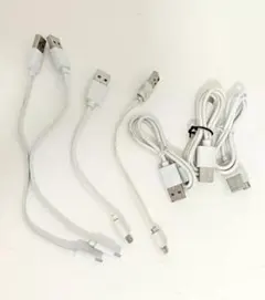 USB充電ケーブル 5本セット ホワイト