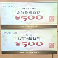 YAMADA HDGS. お買物優待券 ¥500