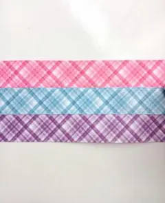 チェック柄グログランリボン 25ｍｍ