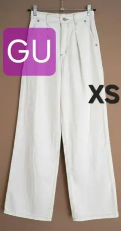 GU ジーユー ライトデニムワイドパンツ デニム バギーパンツ ウェブ限定
