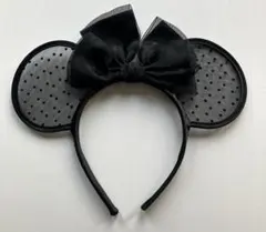 ディズニー　ミニー　カチューシャ　シースルー　黒