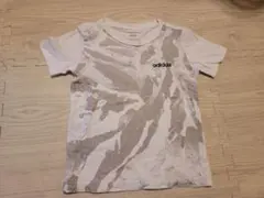 adidas Tシャツ ホワイト グレー 130cm アディダス