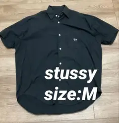 90s USA製 紺タグ OLD STUSSY 半袖シャツ black