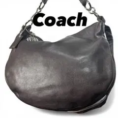 COACH ショルダーバッグ レザー ワンショルダー 本革 ダークブラウン
