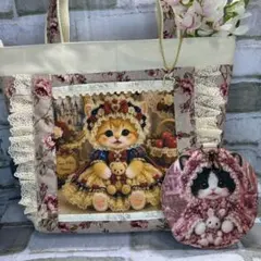 ねこちゃんビックフリルポーチ 訳あり - メルカリ