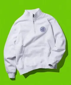 HUF ハーフジップ スウェット グレー