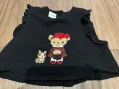 familiar 黒ニットベスト 90cm