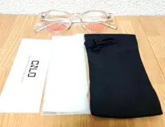 【新品】CNLO 透明縁 レンズ透明＆ピンク お洒落メガネ 1個☆度無し