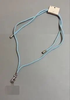 スマホ ネックストラップ（ホルダー付き・水色）