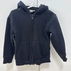 H&M 【110】ブラック フルジップ パーカー