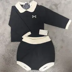 cottoli コトリ セットアップ ニット襟リボン【新品未使用品】70