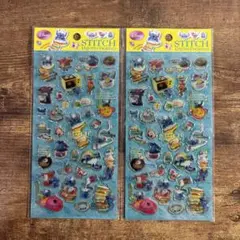 Disney スティッチ シール2つセット レトロ