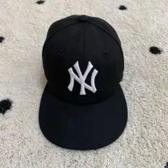 ニューエラ/キャップ/キッズ/52cm/ブラック/ホワイト/59FIFTY/帽子