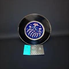 【未使用】レア品 トルコ皿 生命の樹モチーフ 手描きデザイン 飾り皿