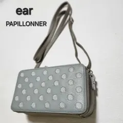 79イアパピヨネ牛革お財布ショルダーバックドット柄