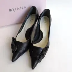 【 DIANA 】 ダイアナ 黒 ポインテッドトゥ ハイヒール 22cm