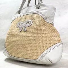 ANYA HINDMARCH アニヤハインドマーチ カゴ トートバッグのサムネイル