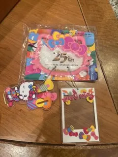 USJ 限定　キティーちゃん　キーチェーン＆ハンドストラップセット