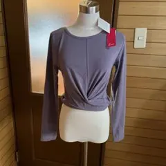 パープル 長袖 トップス Mサイズ
