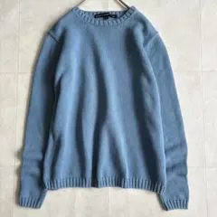 Ralph Lauren Sport コットンニット 水色 M ポニー刺繍