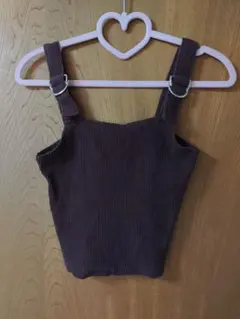 EGOIST ブラウンリブビスチェ　トップス　 FREE SIZE