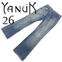 USA製　ヤヌーク　YANUK フレア デニム パンツ ユーズド加工