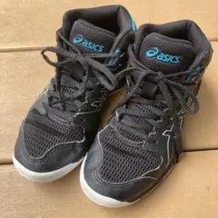 asics DUNK SHOT 21.0cmバスケバッシュブラック/ターコイズ