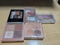 【まとめ売り】アイシャドウパレット 5点　チーク1点　ブラウン系