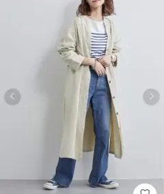 とろみコートワンピース/アイボリー