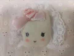 サンリオ　ホワイトフリルデザイン　シークレットヘアクリップ　マロンクリーム