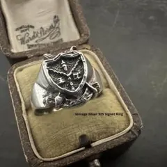 ヴィンテージ　リング　シルバー　925 アンティーク　ミリタリー　アメリカ
