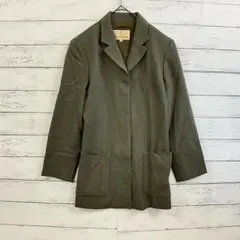 【トラサルディ】テーラード ジャケット カーキ系 上品デザイン サイズ40のサムネイル