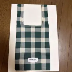 ANEMONE ニットトートバッグ ギンガムチェック グリーンのサムネイル