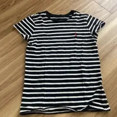 【ポロラルフローレン】　半袖Tシャツ 黒白ストライプ